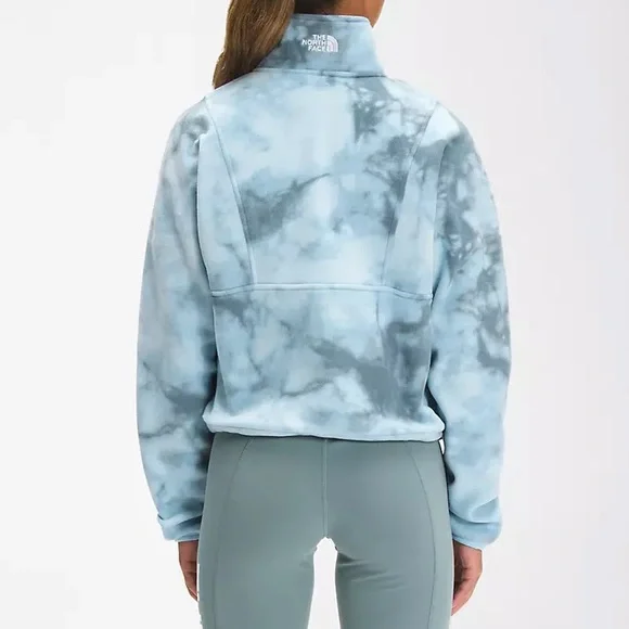 The North Face Women’s Printed Marbled Acid Wash TKA Attitude ¼-Zip Fleece Crop - Picture 3 of 6